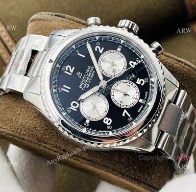 Swiss Replica Breitling Navitimer 08 Chronograph Watch Black Face